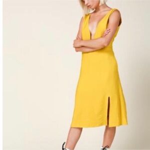 Line and Dot Yellow Ninette Dress